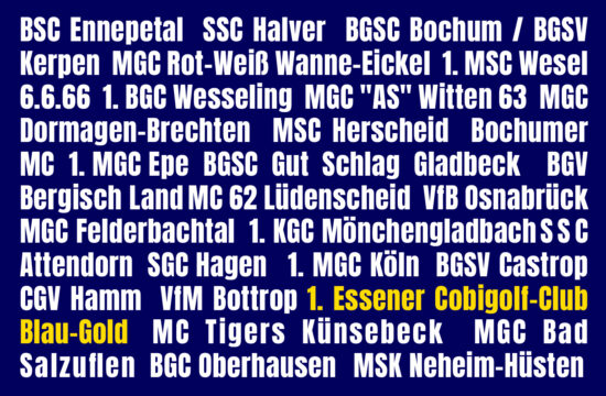 Namen der Vereine, die an der 2. regioalen DMV-Pokal-Runde 21-23 teilnehmen